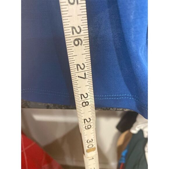 All in Favor Women's V-Neck 3/4 Sleeve Blue Blouse Size L Casual NWT - Picture 5 of 6